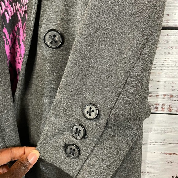 BYLYSE Stretch Jacket Coat Outerwear Petite Small Heather Gray - Picture 6 of 9